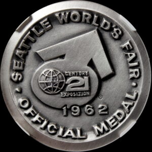1962 Century 21 Exposition High Relief Silver World of Century 21 SCD