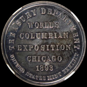 HK-154B 1893 Columbian Exposition Large Letters Official SCD – SILVER PROOF