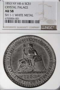 HK-6 1853 New York Crystal Palace Official SCD