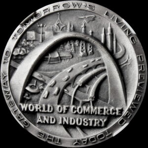 1962 Century 21 Exposition High Relief Silver Commerce & Industry SCD
