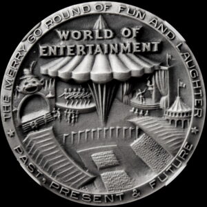 1962 Century 21 Exposition High Relief Silver World of Entertainment SCD