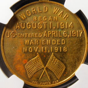 HK-896 1918 World War I Peace Medal Standing Angel SCD
